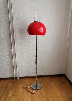 Mid-Century Italian Red Lucerna Floor Lamp from Guzzini, 1960s-NKJ-1295547