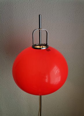 Mid-Century Italian Red Lucerna Floor Lamp from Guzzini, 1960s-NKJ-1295547