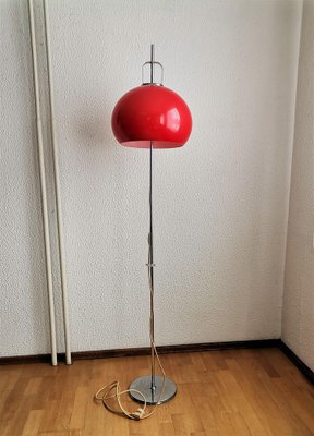 Mid-Century Italian Red Lucerna Floor Lamp from Guzzini, 1960s-NKJ-1295547