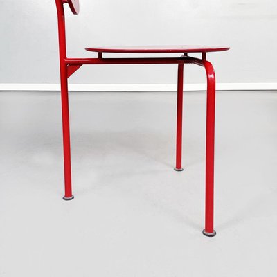 Mid-Century Italian Red Wood and Metal Alien Chair by Forcolini for Alias, 1980s-GDD-1292494