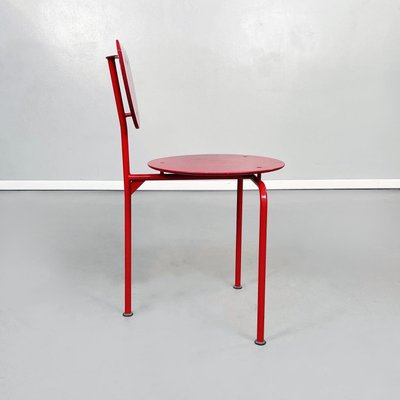 Mid-Century Italian Red Wood and Metal Alien Chair by Forcolini for Alias, 1980s-GDD-1292494