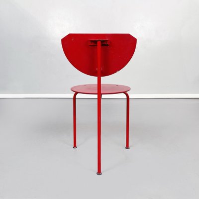 Mid-Century Italian Red Wood and Metal Alien Chair by Forcolini for Alias, 1980s-GDD-1292494