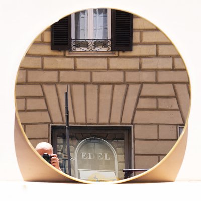 Mid-Century Italian Round Mirror, 1960s-ELZ-1747169