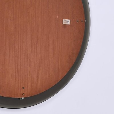 Mid-Century Italian Round Mirror with Beveled Smoked Glass attributed to Sena Cristal, 1970s-JDR-1736588