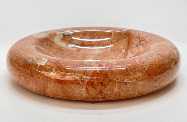 Mid-Century Italian Salmon Pink Marble Bowl by Di Rosa and Giusti for Up & Up, 1970s-JDR-1125494