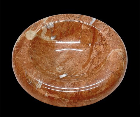 Mid-Century Italian Salmon Pink Marble Bowl by Di Rosa and Giusti for Up & Up, 1970s-JDR-1125494