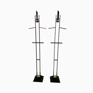 Mid-Century Italian Sculptures or Valet Stands in Metal and Brass, Set of 2-HZ-942226