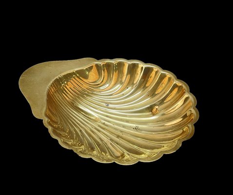 Mid-Century Italian Shell-Shaped Brass Bowl by Renzo Cassetti, 1960s-JDR-1779820