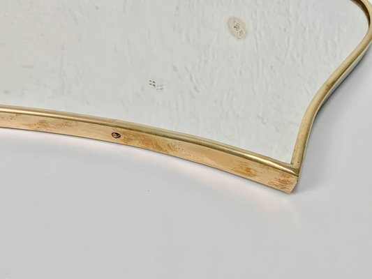 Mid-Century Italian Shield Shaped Brass Mirror by Gio Ponti, 1961-JDR-1126169