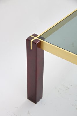 Mid-Century Italian Side Table with Brass Bars and Smoked Glass, 1960-TQA-1322077