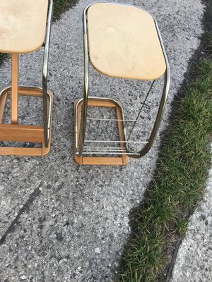 Mid-Century Italian Side Tables with Magazine Rack, 1950s Set of 2-OXJ-762396