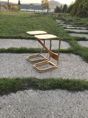 Mid-Century Italian Side Tables with Magazine Rack, 1950s Set of 2-OXJ-762396