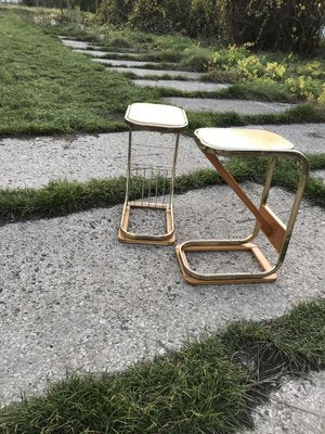 Mid-Century Italian Side Tables with Magazine Rack, 1950s Set of 2-OXJ-762396