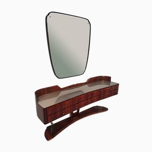 Mid-Century Italian Sideboard in Rosewood with Mirror by Vittorio Dassi, 1950s-MTX-1077483