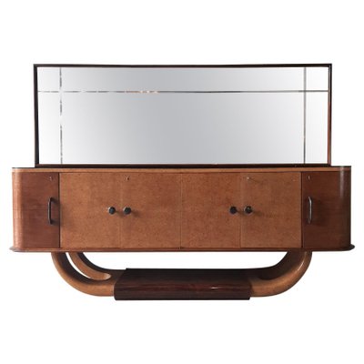 Mid-Century Italian Sideboard with Mirror attributed to Osvaldo Borsani, 1940s-TDA-1376463