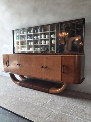 Mid-Century Italian Sideboard with Mirror attributed to Osvaldo Borsani, 1940s-TDA-1376463