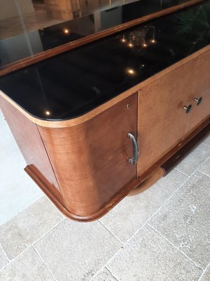 Mid-Century Italian Sideboard with Mirror attributed to Osvaldo Borsani, 1940s-TDA-1376463