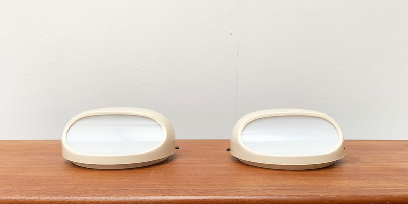 Mid-Century Italian Space Age Wall Lamps by Gerd Lange for Kartell, 1960s, Set of 2-UAH-1264416