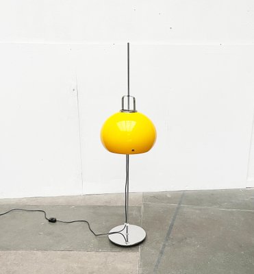 Mid-Century Italian Space Age Yellow Lucerna Floor Lamp from Guzzini, 1960s-UAH-1754536