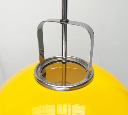 Mid-Century Italian Space Age Yellow Lucerna Floor Lamp from Guzzini, 1960s-UAH-1754536