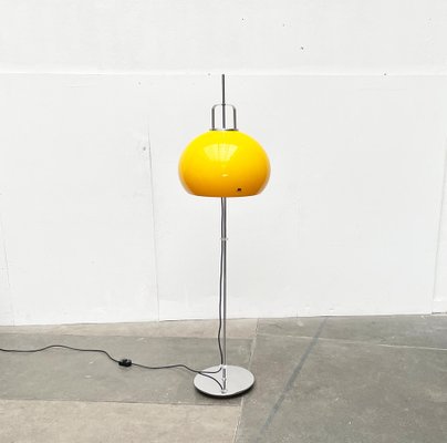 Mid-Century Italian Space Age Yellow Lucerna Floor Lamp from Guzzini, 1960s-UAH-1754536