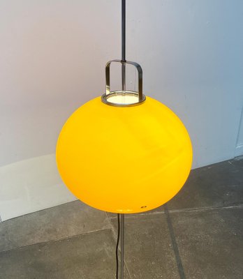 Mid-Century Italian Space Age Yellow Lucerna Floor Lamp from Guzzini, 1960s-UAH-1754536