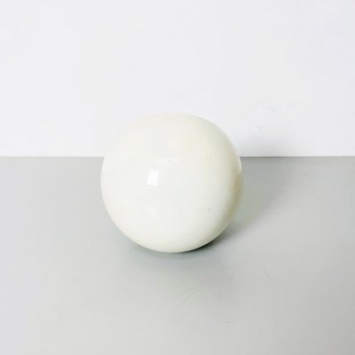 Mid-Century Italian Spherical White Plastic Clock Boule from Lorenz, 1960s-GDD-1251080