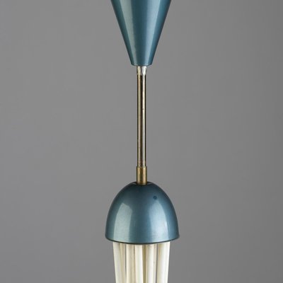 Mid-Century Italian Spider Sputnic-Design Pendant Chandelier with 12 Curved Arms, 1950s-QBR-1315004