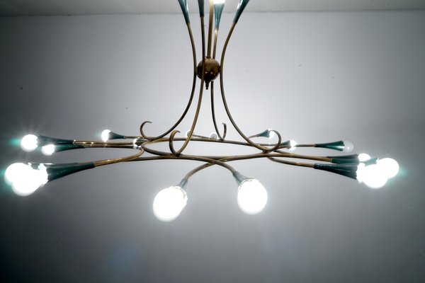 Mid-Century Italian Sputnik Chandelier, 1950s-CIP-1063955