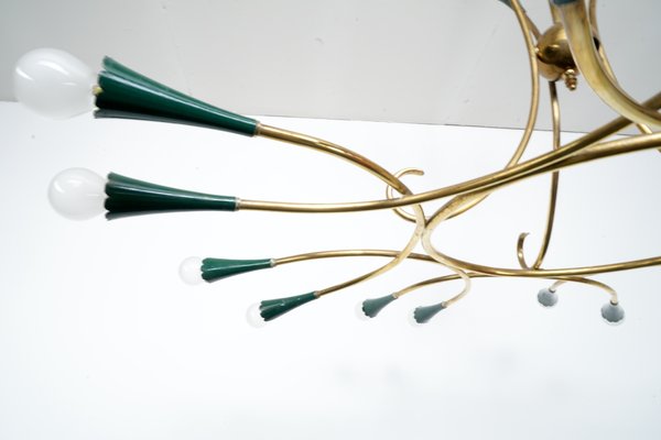 Mid-Century Italian Sputnik Chandelier, 1950s-CIP-1063955