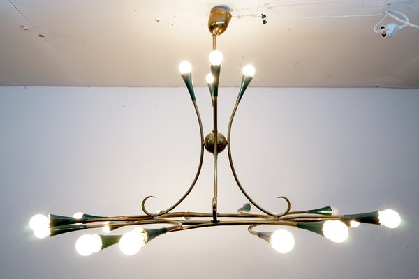 Mid-Century Italian Sputnik Chandelier, 1950s-CIP-1063955