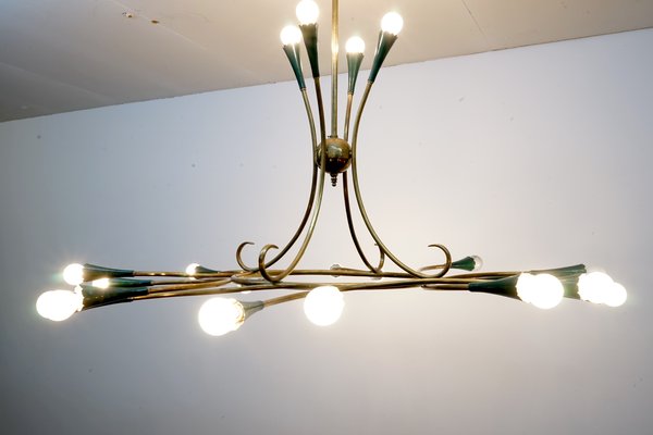 Mid-Century Italian Sputnik Chandelier, 1950s-CIP-1063955