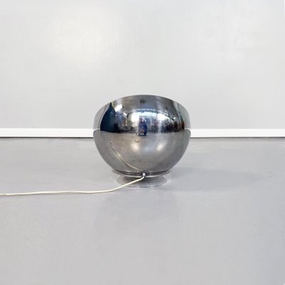 Mid-Century Italian Steel and Plastic Half Spherical Table Lamp & Mirror, 1970s-GDD-1151938