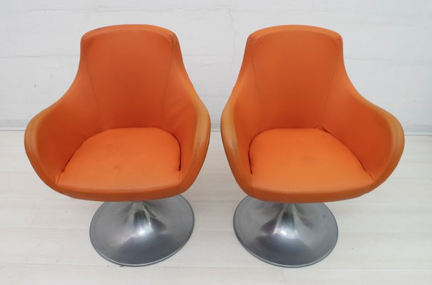 Mid-Century Italian Swivel Chairs, 1960s, Set of 2-FER-727422