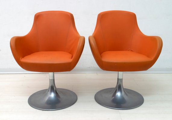 Mid-Century Italian Swivel Chairs, 1960s, Set of 2-FER-727422