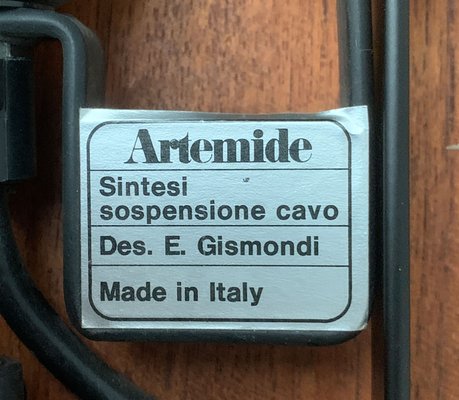 Mid-Century Italian Synthesis Suspension Cable Pendant by Ernesto Gismondi for Artemide-UAH-1140933