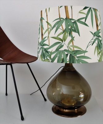 Mid-Century Italian Table Lamp in Glass with New Lampshade, 1970-VNE-1334210