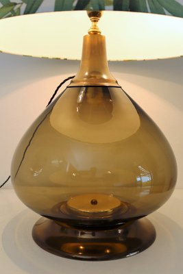 Mid-Century Italian Table Lamp in Glass with New Lampshade, 1970-VNE-1334210