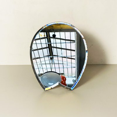 Mid-Century Italian Table Mirror in Wood and Iron from Luigi Fontana, 1950s-GDD-1251067