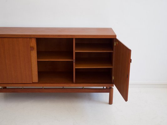 Mid-Century Italian Teak and Brass Sideboard from La Permanente Mobili Cantù, 1960s-ZYF-703490