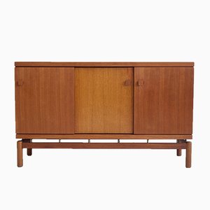 Mid-Century Italian Teak and Brass Sideboard from La Permanente Mobili Cantù, 1960s-ZYF-703490