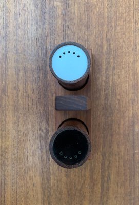 Mid-Century Italian Teak Pepper and Salt Shaker from Anri Form, Italy, Set of 3-UAH-1034972