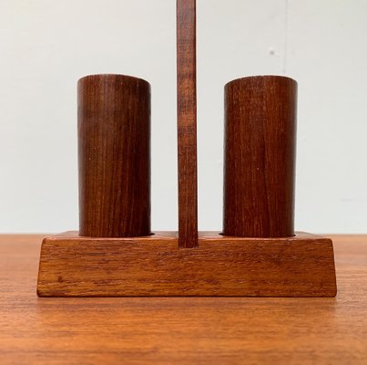 Mid-Century Italian Teak Pepper and Salt Shaker from Anri Form, Italy, Set of 3-UAH-1034972