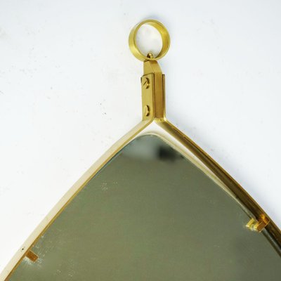 Mid-Century Italian Teardrop Wall Mirror in Brass by Gio Ponti-MH-1030229