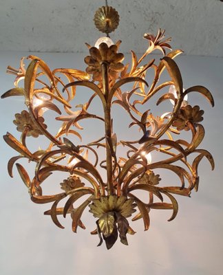 Mid-Century Italian Tole Chandelier, 1950s-FO-1726579