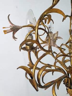 Mid-Century Italian Tole Chandelier, 1950s-FO-1726579