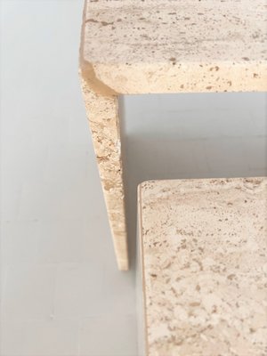 Mid-Century Italian Travertine Nesting Tables, 1970s, Set of 3-VNE-1373104