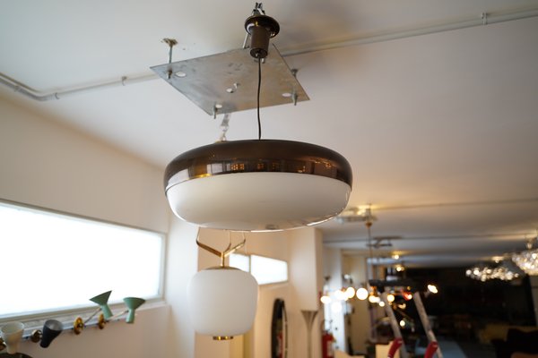 Mid-Century Italian UFO Ceiling Lamp from Stilnovo, 1950s-OT-753216