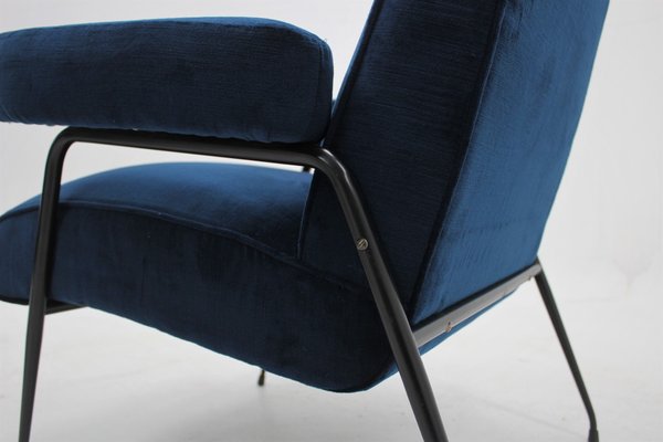 Mid-Century Italian Velvet Armchairs, 1950s, Set of 2-ZQ-2040500