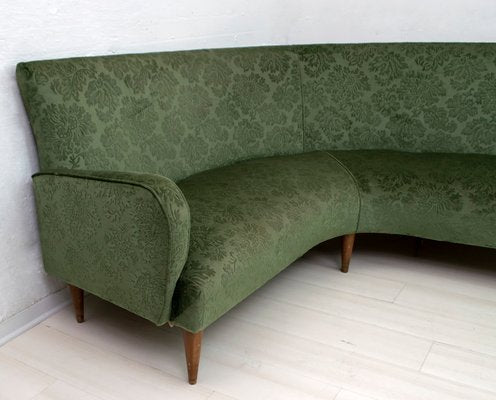 Mid-Century Italian Velvet & Damask Sofa, 1950s-FER-852061